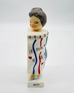 Salero de baño vintage Lady It Fun It Is repuesto porcelana traviesa mujer - Imagen 1 de 7