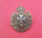 Royal Malta Militia Cap Badge Bi Metal With Lugs Queen Victoria Crown QVR