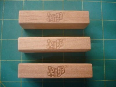 JENGA REPLACEMENT WOOD BLOCKS 3 NEW CLEAN ORIGINAL PIECES 1/2'' X 1'' X 3'' - Image 1 of 2