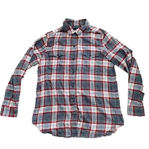 Chemise homme Gap flanelle à carreaux taille M rouge blanc gris - Photo 1/5