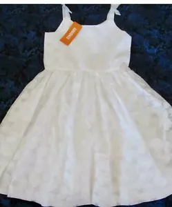 NWT 6 Gymboree BLUE SAFARI Fully Lined SPECIAL White-On-White FLORAL TULLE DRESS - Picture 1 of 3