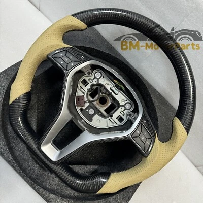 For Mercedes-Benz C63 W204 CLA W212 W218 W207 GLS Carbon Fiber Steering Wheel - Image 1 of 4