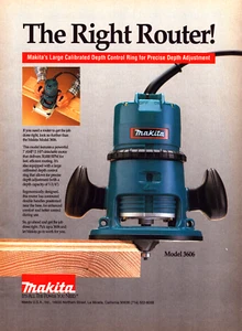 Makita Router Tool La Mirada CA Powerful Efficient Precise Vintage Print Ad 1992 - Picture 1 of 4