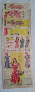 Lote de publicidad publicitaria publicitaria en periódicos de grandes almacenes de Nueva York vintage de los años 40 Macy's Gimbels + - Imagen 1 de 13