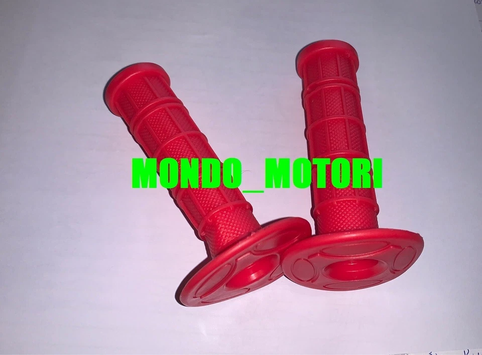 manopole MOTO universali per yamaha HONDA kawasaki suzuki XT TT 350 600 ROSSE! - Immagine 1 di 1