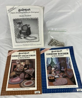 Braid Craft Fabric Rug Braiding Lot of 3 Books + Tools by Shirley Botsford Rugs - Image 1 of 4
