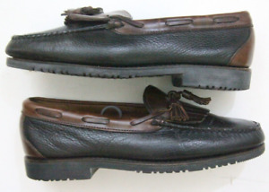 Allen Edmonds NASHUA Leather 8.5 3E Eight 1/2 Men Black Brown Loafers Shoes 1820