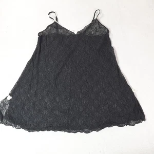 Witchy Top Womens 3X Black Lace Fairygrunge Fairygoth Sheer Slip Bow Y2K Shirt - Picture 1 of 15