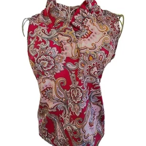 Jude Connally Palm Beach Paisley Top Damen Größe XS Small Hot Pink Neu mit Etikett - Bild 1 von 7
