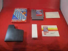 Jeopardy Junior Edition (Nintendo NES) COMPLETE w/ Box manual game WORKS! #Y