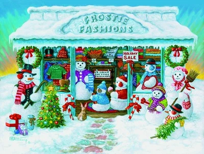 SunsOut Frostie Fashions 300 pc Christmas Jigsaw Puzzle - Image 1 of 3
