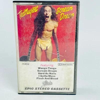 TED NUGENT Scream Dream 1980 Dolby Cassette Tape Epic Records FET 36404 Foto 1 de 4