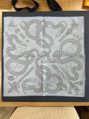 Hermes Caducee Rock pocket square 45 - Image 1 of 4