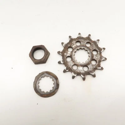Yamaha WR400 - Stock Front Sprocket w/ Washer and Nut - 2000 WR 400 OEM - Image 1 of 4