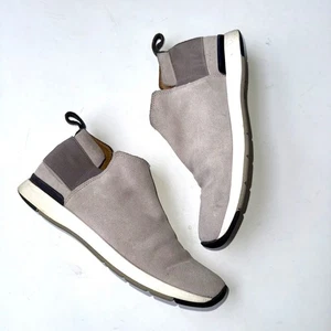 Vionic Damen 7 hellgraue Wildleder Pull-On Freizeit High-Top Sneaker Stiefel Schuhe J1 - Bild 1 von 7