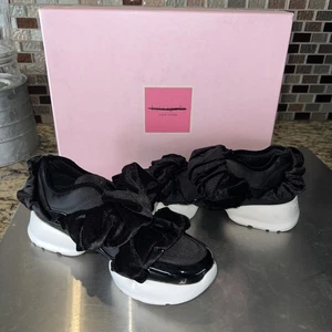 SP3A Kate Spade New York Scrunchie Sneakers Schwarz Damengröße 6M/Karton - Bild 1 von 7