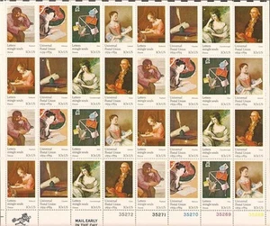 US Stamp - 1974 Universal Postal Union - 32 Stamp Sheet #1530-7 - Picture 1 of 1