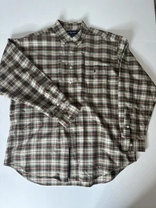 Ralph Lauren BIG SHIRT Size Large Plaid Heavyweight 100% Cotton Button Down - Picture 1 of 5