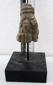 ¡RARO! Reliquia amuleto votivo de piedra del período Hariphunchai Buda con soporte - Imagen 1 de 5