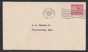 US Stamp #716 Winter Olympics on 1/25/32 FDC, Stamp with Plate Variety - Picture 1 of 2