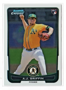 Tarjeta de novato A. J. Griffin 2012 Bowman Chrome Draft #3 Oakland Athletics - Imagen 1 de 1