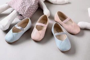 Toddler Little Girls Ballet Flats Ballerina Mary Jane Casual Shoes Kid Blue Pink - Picture 1 of 9
