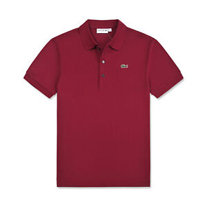 Men's Lacoste Short Sleeve 3 Buttons Polo Shirt Slim Fit Size S-2XL