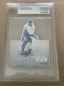 1934 Batter-Up Rogers Hornsby #35 HOF BASEBALL KARTE BEWERTET BECKETT BVG AUTHENTISCH - Bild 1 von 4