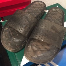 lime green fenty slides