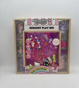 Hello Kitty and Friends Sanrio sensorischer Spieltonne Sand in wiederverwendbarer Holzkiste Neu - Bild 1 von 7