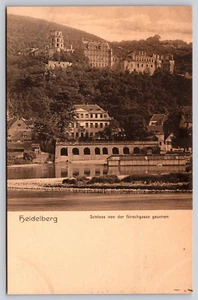 Cartolina Heidelberg Germany castello visto dalla hirschgasse - Foto 1 di 2