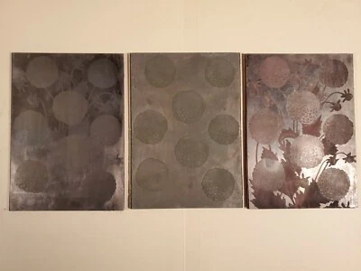 Etching Engraved Metal Printing Machine Press Plate Stamp Pom Pom Dahlia Color - Image 1 of 4