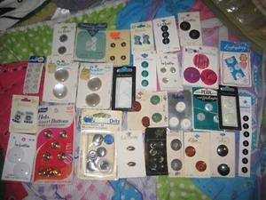 Lot of 94 Vintage Buttons on Cards Some Decorative - Picture 1 of 1