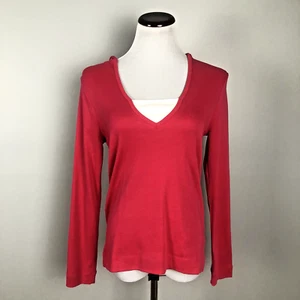 Elliott Lauren Berry Hoodie Long Sleeve T Shirt Top Size Small NWT Normcore - Picture 1 of 10