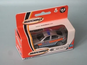 Matchbox BMW 328i Police Car Silver Body Toy Model Car 70mm Germany Box polizei - Picture 1 of 2