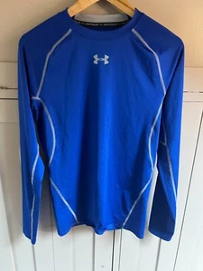 Under Armour Heatgear Top sportivo aderente da uomo manica lunga colore blu - Large - Foto 1 di 4