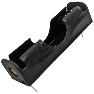 Single "AA" Battery Holder with PCB Pins, Plastic Case (2.24" x 0.66" x 0.58") - Picture 1 of 3