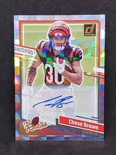 2023 Donruss Chase Brown rookie autographed football card