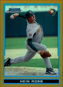 2009 Bowman Chrome WBC Prospects Gold Refractors #BCW38 Hein Robb /50