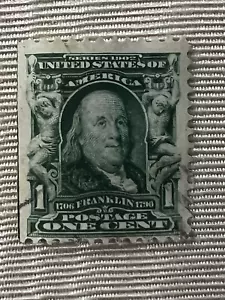 ORIGINAL 1902 BENJAMINE FRANKLIN US BRIEFMARKE ~ DUNKELGRÜN ~ SEHR SCHÖN - COIL - Bild 1 von 4