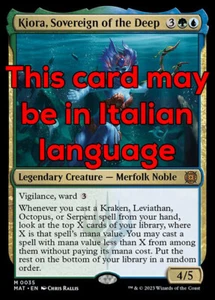 MTG KIORA, SOVEREIGN OF THE DEEP 35 FOIL EXC - SOVRANA DELLE PROFONDITÀ MAT - Picture 1 of 1
