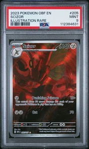 PSA 9 MINT Scizor Illustration Rare Pokemon Obsidian Flames 205/197 - Picture 1 of 2
