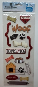 Pegatinas 3D casa de papel - perro - 1 hoja - Imagen 1 de 1