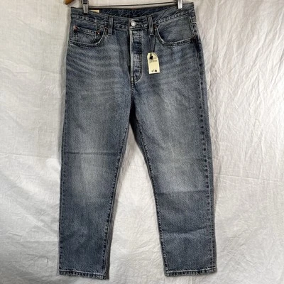 Levis 501 Premium Jeans 31x26 Big E Lightweight Cotton Lyocell Blend Denim Pants - Image 1 of 4