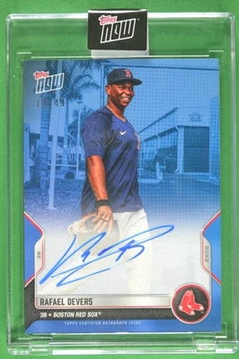Rafael Devers 2022 Topps Now Road to Opening Day Red Sox Blue #/49 Auto #OD-16B - Image 1 of 3