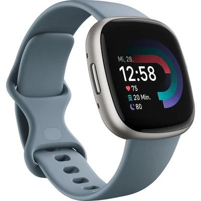 FITBIT Versa 4 Smartwatch, Waterfall (Blue/Platinum) in versiegelter OVP - Bild 1 von 4