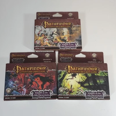 Lote de 3 paquetes de expansión para juego de cartas Pathfinder Adventure Wrath of the Righteous Foto 1 de 4