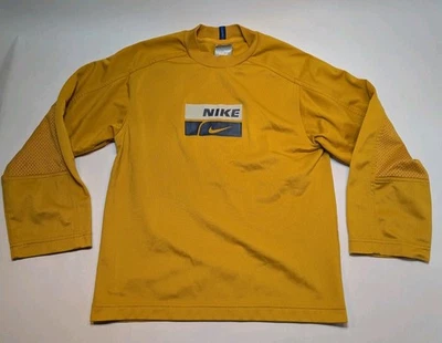 Vintage Nike Silver Tag Long Sleeve Shirt Youth Boys Size Small Yellow Y2K  - Image 1 of 4