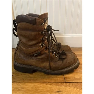Georgia Boots GORE-TEX Lace Work Boots Men's Size 8 Brown Leather NEED REPAIRS - Picture 1 of 11