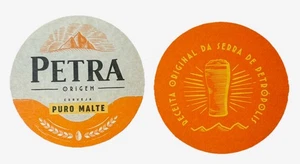 PETRA ORIGEM Cerveja Brazil x2 Beer coasters Rare - Picture 1 of 1